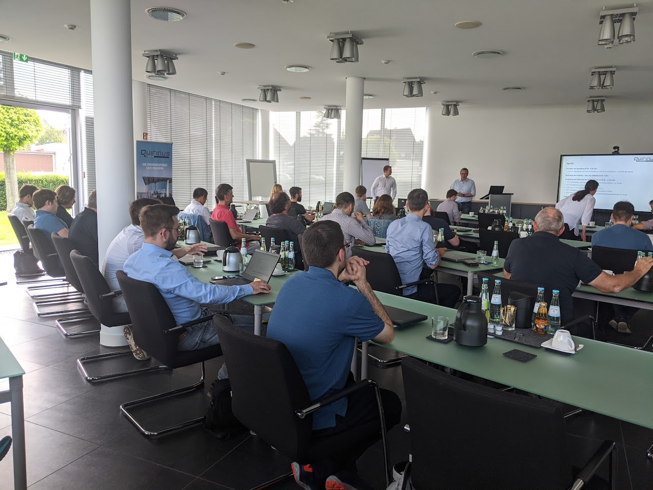 Ministerium MWIKE und Bürgermeister Solbach - Gäste des QUIRINUS Control Konsortialtreffens